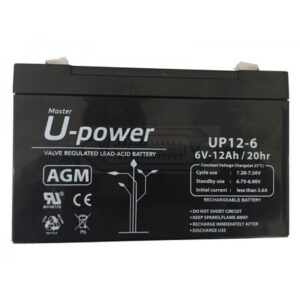 BATERÍA PLOMO AGM UPOWER 6V 12AH