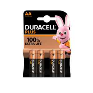 PILA DURACELL PLUS 100 LR6 (AA) 1.5V ALCALINA PACK 4U