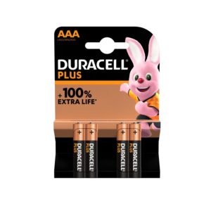 PILA DURACELL PLUS 100 LR03 (AAA) 1.5V ALCALINA PACK 4U