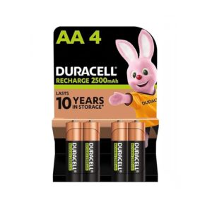 BATERÍAS DURACELL AA RECHARGE 2500mAh 1.2V NiMH PACK 4U