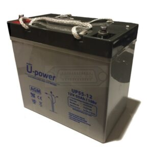 BATERÍA PLOMO AGM UPOWER 12V 55AH 228x137x230mm.