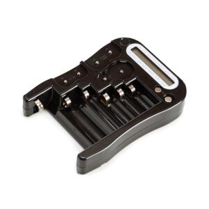 COMPROBADOR BATERÍAS MULTIFUNCIÓN VELLEMAN DISPLAY LCD, NEGRO