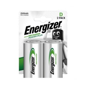 BATERÍA ENERGIZER D PRECHARGED 2500mAh 1.2A NiMH PACK 2U