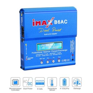 CARGADOR PROFESIONAL BATERÍAS Ni-Cd, Ni-MH, LiPo, Li-Ion, Li-Fe, PB, IMAX 80W