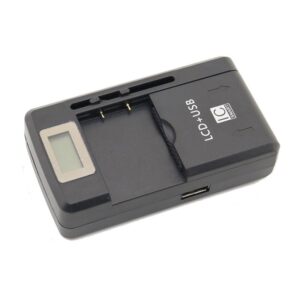 CARGADOR UNIVERSAL BATERÍAS LITIO 3.7V + USB (TOMA AMERICANA)