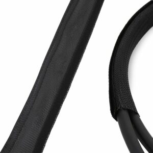 MALLA TRENZADA CIERRE VELCRO 19mm a 28mm NEGRO