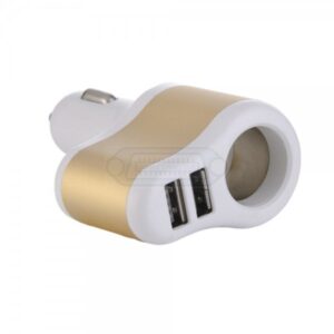 CARGADOR USB COCHE 3EN1 5V 2.1A