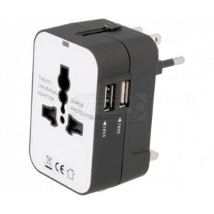 ADAPTADOR MULTICLAVIJA UNIVERSAL CON 2 USB