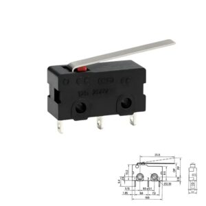 MICRO INTERRUPTOR 1NA+1NC 5A/250VAC PALANCA LARGA