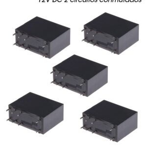 KIT RELES 12VCC 2 CIRCUITOS CONMUTADO 250VAC 5A CEBEK C-4012
