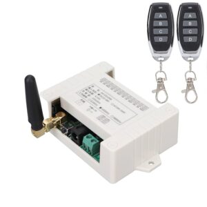 CONTROL REMOTO 4 CANALES RF 433MHZ DC 12V-36V + 2 MANDOS