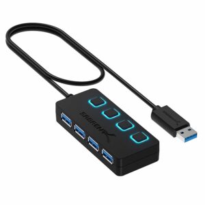 HUB USB 3.0 4 PUERTOS CON INTERRUPTORES INDIVIDUALES