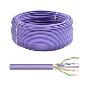 BOBINA CABLE U/UTP CAT6 AWG23 LSZH VIOLETA 100m