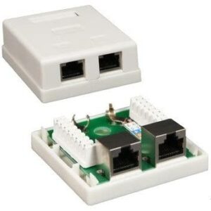 ROSETA SUPERFICIE 2 RJ45 CAT.6 FTP 45º