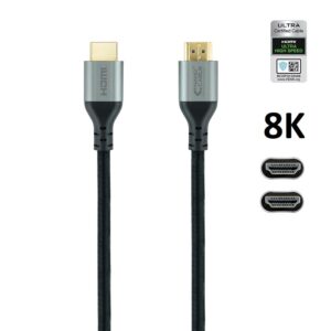 CABLE HDMI 2.1 CERTIFICADO M-M 8K@60Hz 1m