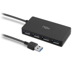 HUB USB 3.0 NOX HUBONE 4 PUERTOS NEGRO