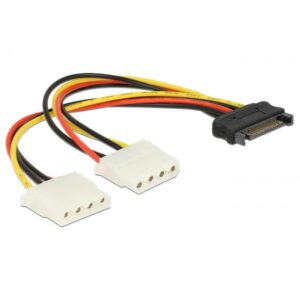 CABLE ADAPTADOR 2 MOLEX HEMBRA A SATA MACHO
