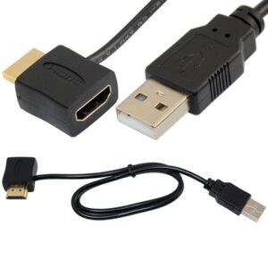 ADAPTADOR HDMI M/H CON CABLE USB POWER 1 MT.