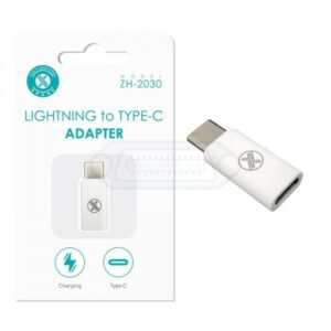ADAPTADOR LIGHTNING A USB TIPO-C CARGA BLANCO