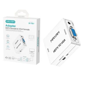 CONVERSOR HDMI HEMBRA A VGA HEMBRA 1080P + AUDIO (JACK)