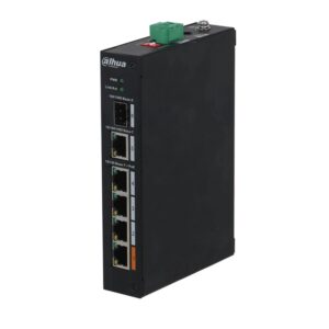 SWITCH ETHERNET 4P 10/100MBPS PoE + 1P GIGABIT + 1P SFP CARRIL DIN