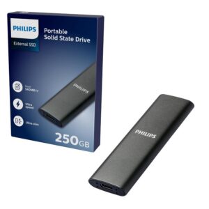 DISCO SSD EXTERNO 250GB PHILLIPS SPACE GREY USB-C 3.2