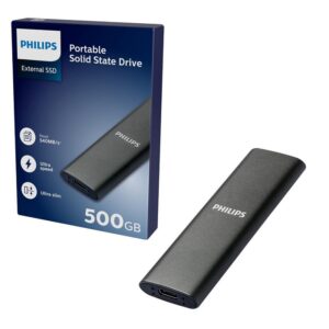 DISCO SSD EXTERNO 500GB PHILLIPS SPACE GREY USB-C 3.2