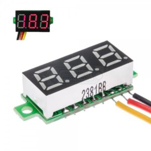 VOLTIMETRO DISPLAY 0,36 3DIG. 0/100V LED ROJO 3HILOS