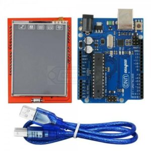 KIT ARDUINO UNO COMPATIBLE + SHIELD TFT LCD TÁCTIL