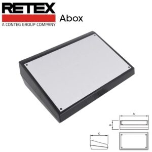 CAJA PUPITRE RETEX ABOX 1 (195x62x120mm) PLÁSTICO NEGRO