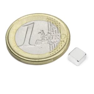 IMÁN DE NEODIMIO BLOQUE NIQUELADO 5x5x3mm 1kg N52