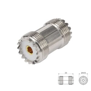 ADAPTADOR PL-259 (UHF) HEMBRA - HEMBRA AÉREO RECTO