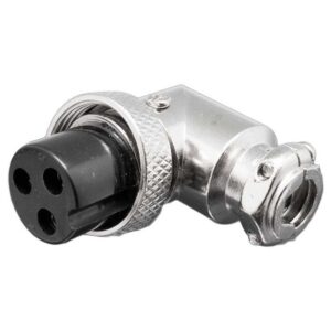 CONECTOR GX16 3P HEMBRA AEREA ACODADO