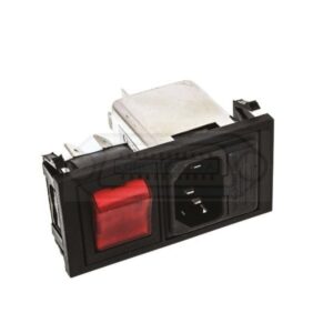 FILTRO IEC C14 MACHO BULGIN 6A 250VAC PRESIÓN