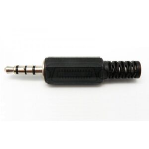 CONECTOR JACK 3.5mm MACHO 4P AÉREO PLÁSTICO