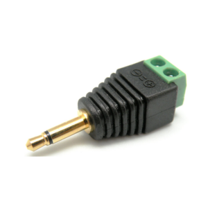 CONECTOR RÁPIDO JACK 3.5mm MACHO 2P MONO BORNA TORNILLO