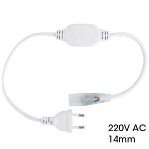 CABLE CORRIENTE TIRAS LED CON RECTIFICADOR 14mm AC 220V C-8mm