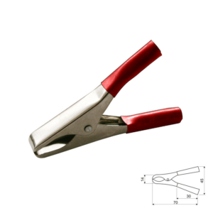 PINZA COCODRILO SEMIAISLADA 70x45mm MK-608 ROJA
