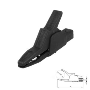 PINZA COCODRILO AISLADA Ø4mm 34A HIRSCHMANN AK2B2540 NEGRO