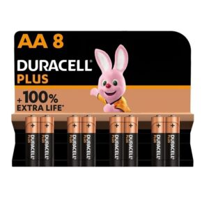 PILA DURACELL PLUS 100 LR6 (AA) 1.5V ALCALINA PACK 8U