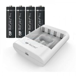 CARGADOR BATERÍAS GP RECYKO+ PRO USB + 4 BATERIAS AA