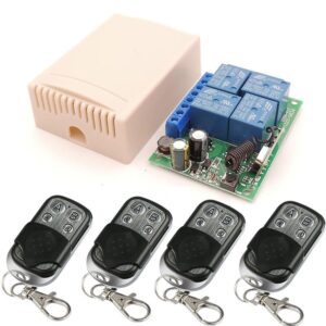 CONTROL REMOTO 4 CANALES 220V + 4 MANDOS