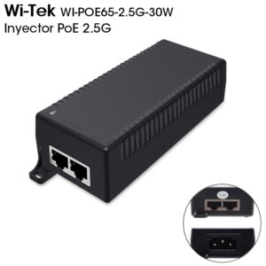 INYECTOR PoE 2.5GBPS 52V 30W WI-TEK 802.3af/at