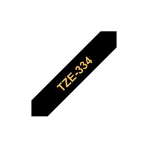 CINTA LAMINADA BROTHER 12mm ORO/NEGRO 8m