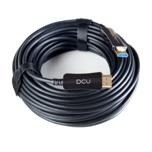 CABLE HDMI 2.1 ÓPTICO - HÍBRIDO M-M 8K@120Hz DCU NEGRO 20m