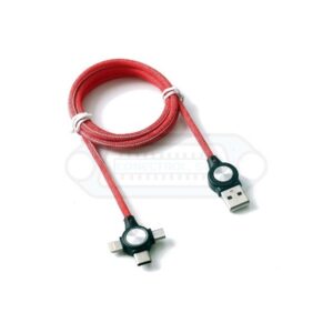 CABLE USB 3EN1 MICRO, IPHONE, USB-C 1M