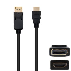 CABLE CONVERSOR DISPLAYPORT A HDMI M-M NEGRO 3M