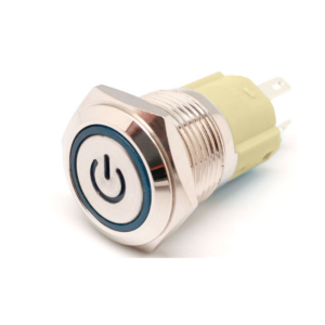 INTERRUPTOR ANTIVANDÁLICO Ø16mm OFF-ON 220V LED AZUL