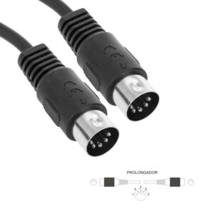 CABLE MIDI DIN 5 PINES MACHO - MACHO 1.5MTS.