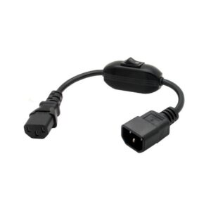 CABLE RED IEC C13 A IEC C14 CON INTERRUPTOR 30CMS.
